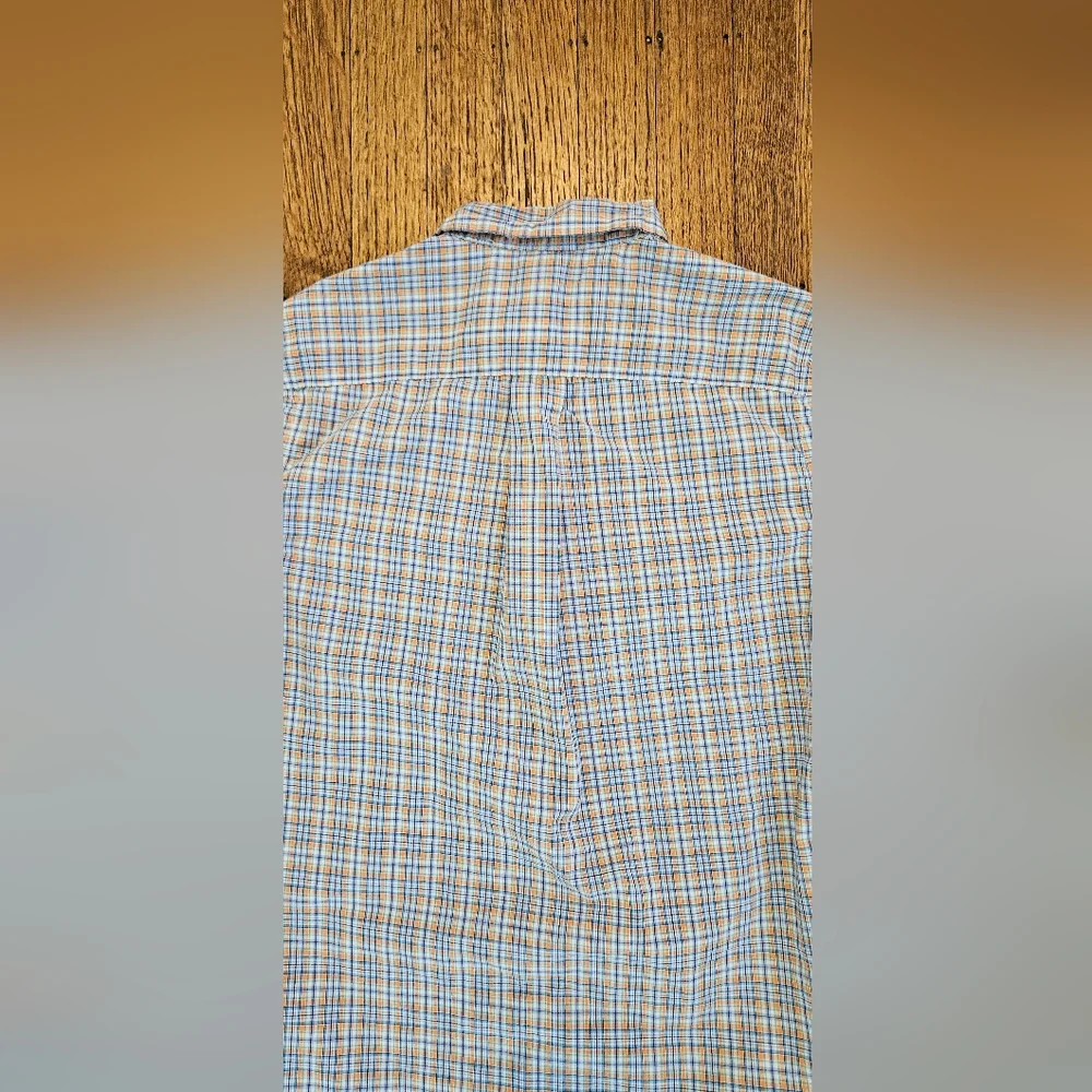 Ralph Lauren Boys Short Sleeve Plaid Button Up Size Large (14-16)